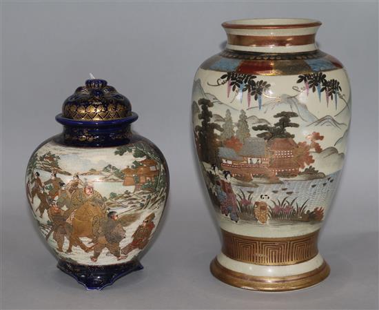 Two Satsuma Japanese vases